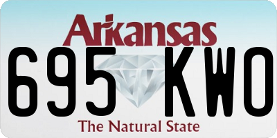 AR license plate 695KWO