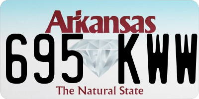 AR license plate 695KWW