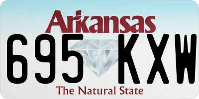 AR license plate 695KXW