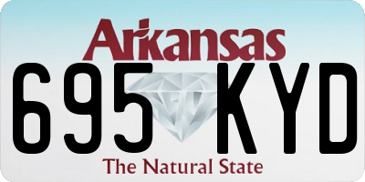 AR license plate 695KYD