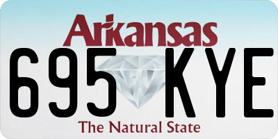 AR license plate 695KYE