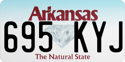 AR license plate 695KYJ
