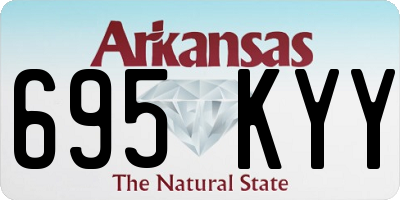 AR license plate 695KYY