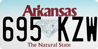 AR license plate 695KZW
