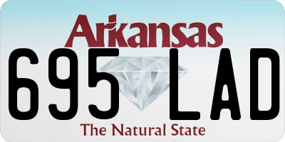 AR license plate 695LAD