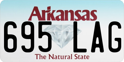 AR license plate 695LAG