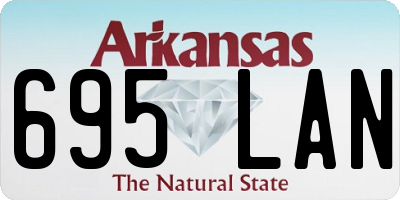 AR license plate 695LAN