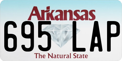 AR license plate 695LAP