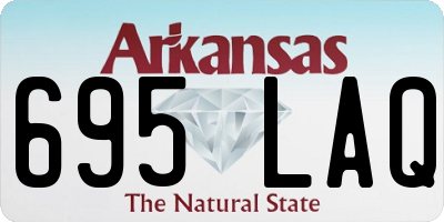 AR license plate 695LAQ