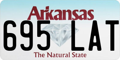 AR license plate 695LAT