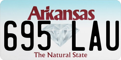 AR license plate 695LAU