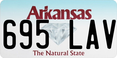 AR license plate 695LAV