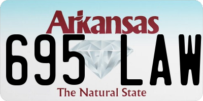 AR license plate 695LAW