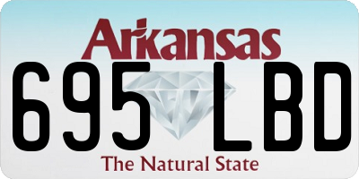 AR license plate 695LBD
