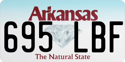 AR license plate 695LBF