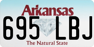 AR license plate 695LBJ