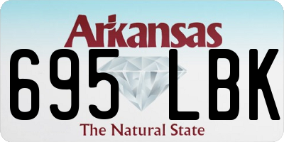 AR license plate 695LBK