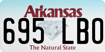AR license plate 695LBO