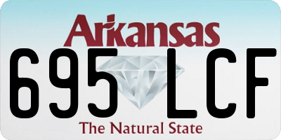 AR license plate 695LCF