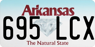 AR license plate 695LCX
