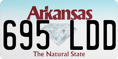 AR license plate 695LDD