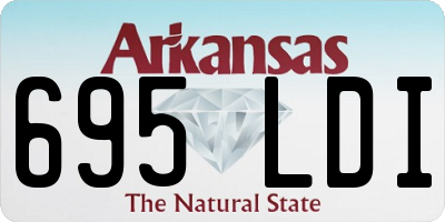 AR license plate 695LDI