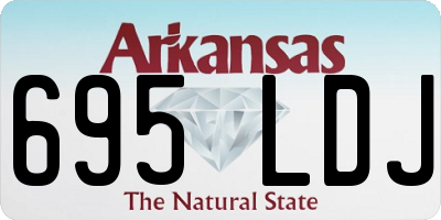AR license plate 695LDJ