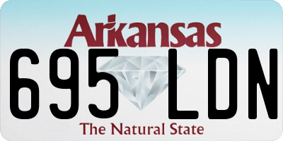 AR license plate 695LDN