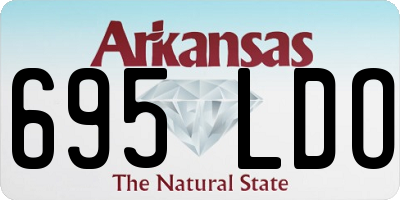 AR license plate 695LDO