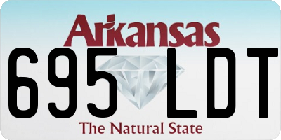 AR license plate 695LDT