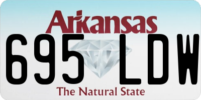AR license plate 695LDW