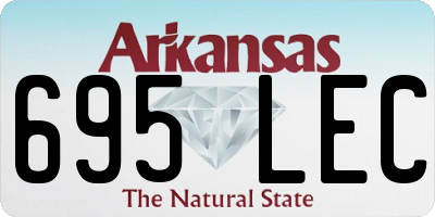 AR license plate 695LEC