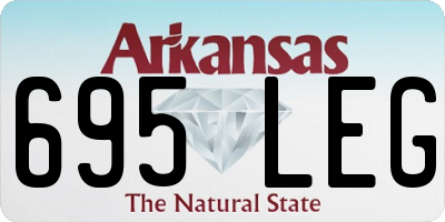 AR license plate 695LEG