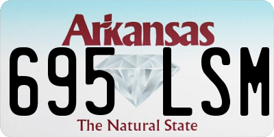 AR license plate 695LSM