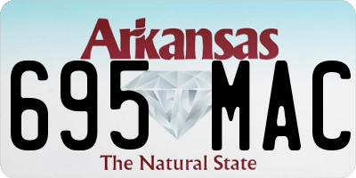 AR license plate 695MAC