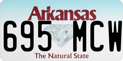 AR license plate 695MCW