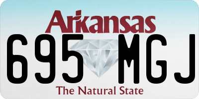 AR license plate 695MGJ