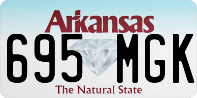 AR license plate 695MGK