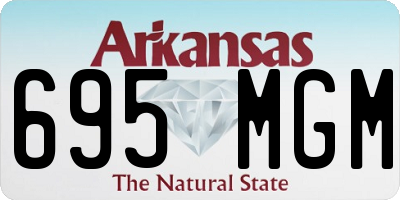 AR license plate 695MGM