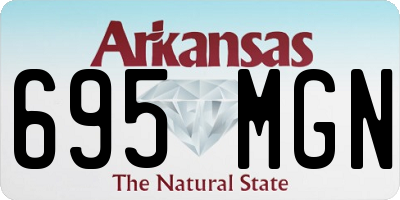 AR license plate 695MGN