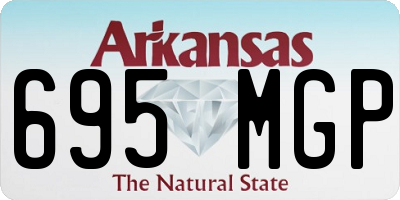AR license plate 695MGP