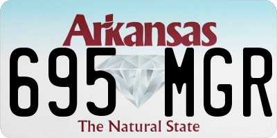 AR license plate 695MGR