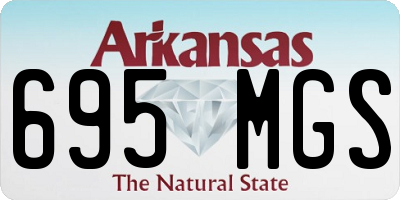 AR license plate 695MGS