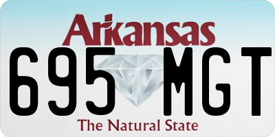 AR license plate 695MGT