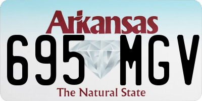 AR license plate 695MGV