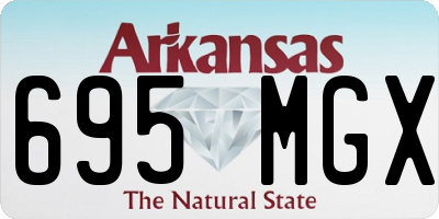 AR license plate 695MGX