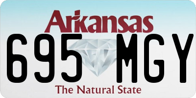 AR license plate 695MGY