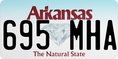 AR license plate 695MHA