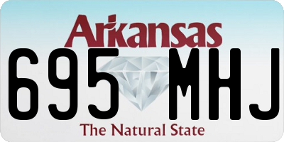 AR license plate 695MHJ