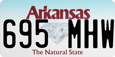 AR license plate 695MHW